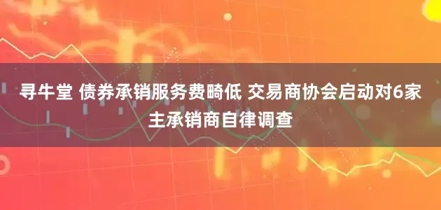 寻牛堂 债券承销服务费畸低 交易商协会启动对6家主承销商自律调查